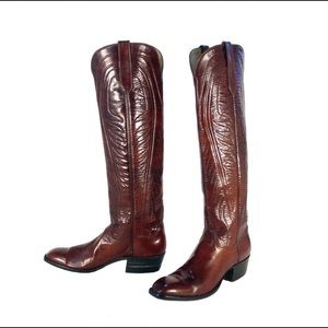 Tom Taylor Santa Fe Handmade Tall Western Cowboy Riding Boots - Women's ~10